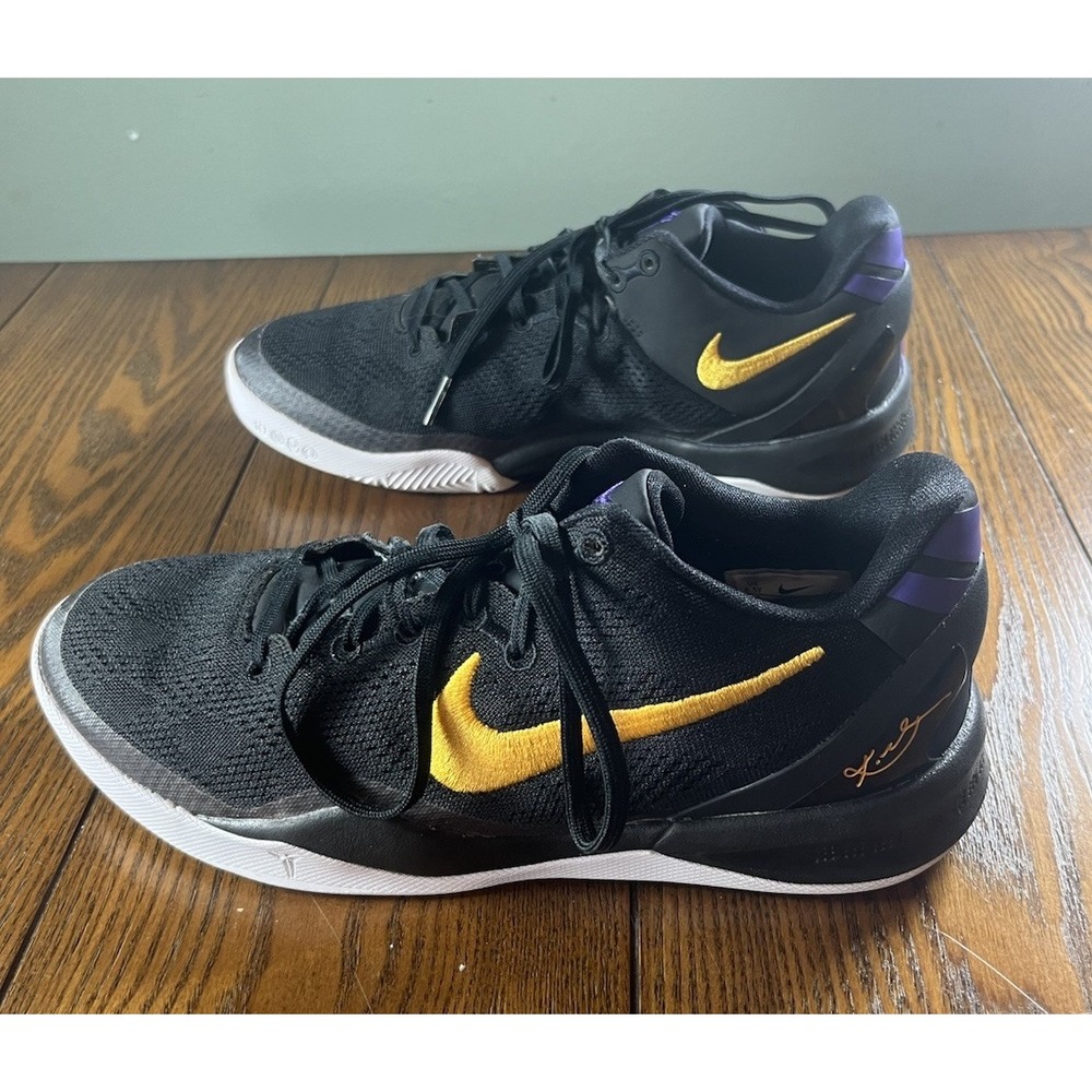 Size 6.5Y Women's 8 Nike Kobe VIII 8 Protro Lakers Away Black Gold HF9550-001